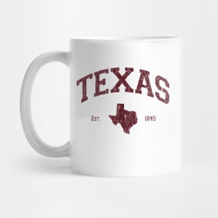 Texas, Lone Star State, Arched Distressed, Retro print Mug